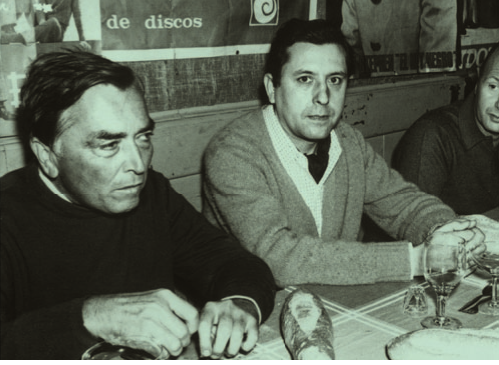 D’esquerra a dreta, Josep Maria Santacana (Tiburon), Lluís Mas i Oriol Rossell, tres grans amics que, d’una manera o altra, van jugar un paper destacat en l’etapa més primigènia dels Castellers de Vilafranca