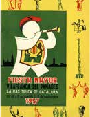 Portada del programa de la Festa Major de Vilafranca de l’any 1957 (Centre de Documentació de VINSEUM).
