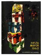 Portada del programa de la Festa Major de Vilafranca de l’any 1960, realitzada per Carles Casanellas (Centre de Documentació de VINSEUM).