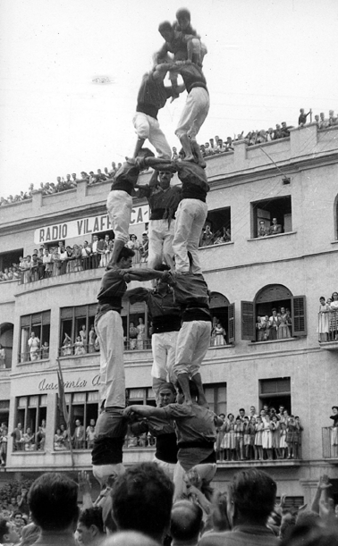 Un tres de set en una Festa Major de primers dels anys 60 (ACAP, fons l’Abans).