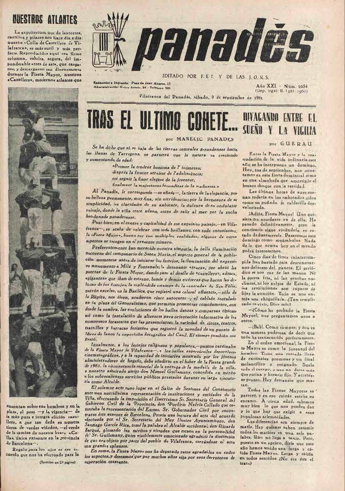 Panadés (9-IX-1961).